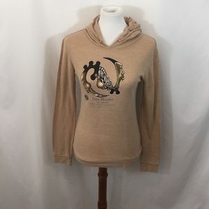 Women's Urban Brown Hoodie Long Sleeve